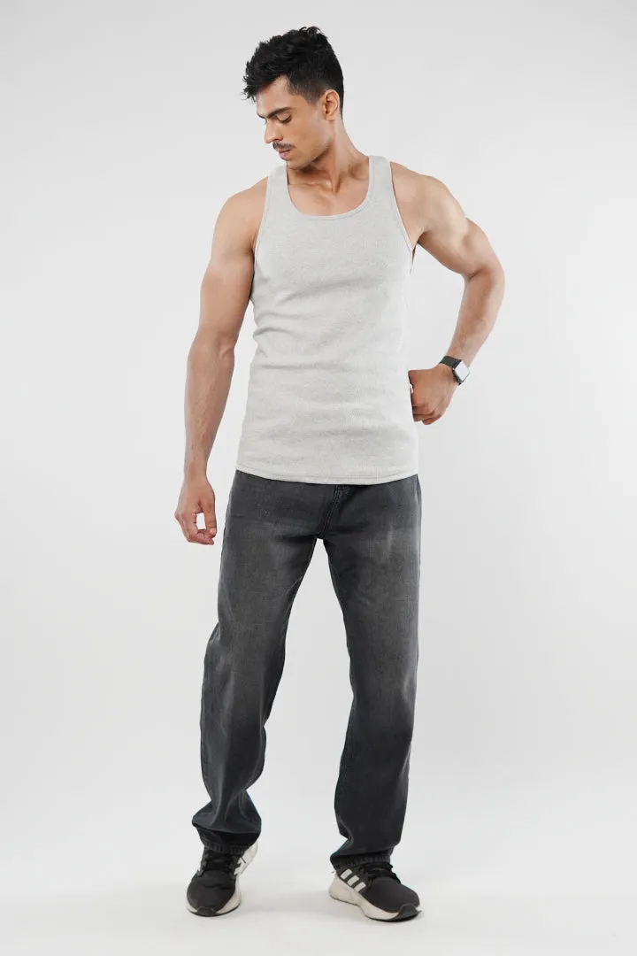 Ribbed Tank Top - Heather Grey