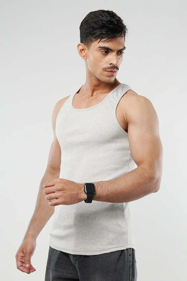 Ribbed Tank Top - Heather Grey