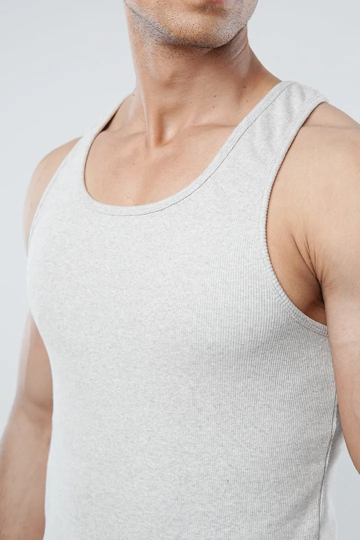 Ribbed Tank Top - Heather Grey