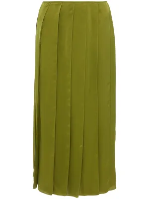 Ribbon Hem Midi Skirt