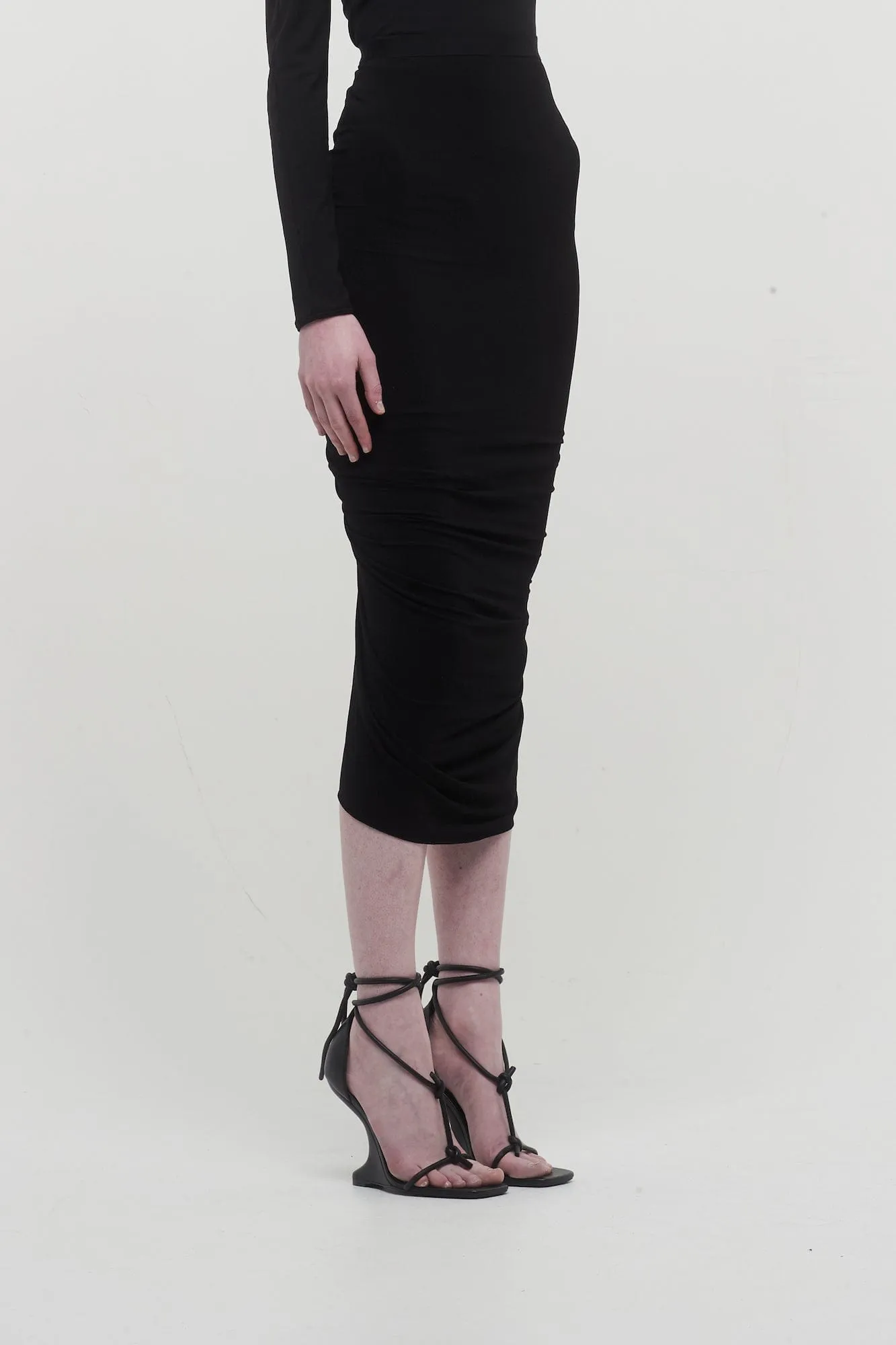 Rick Owens Shrimp Skirt in Black
