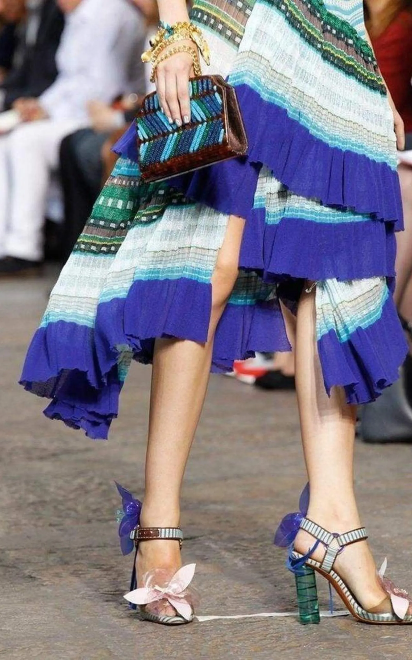 Roude Ruffled Crochet Knit Dress