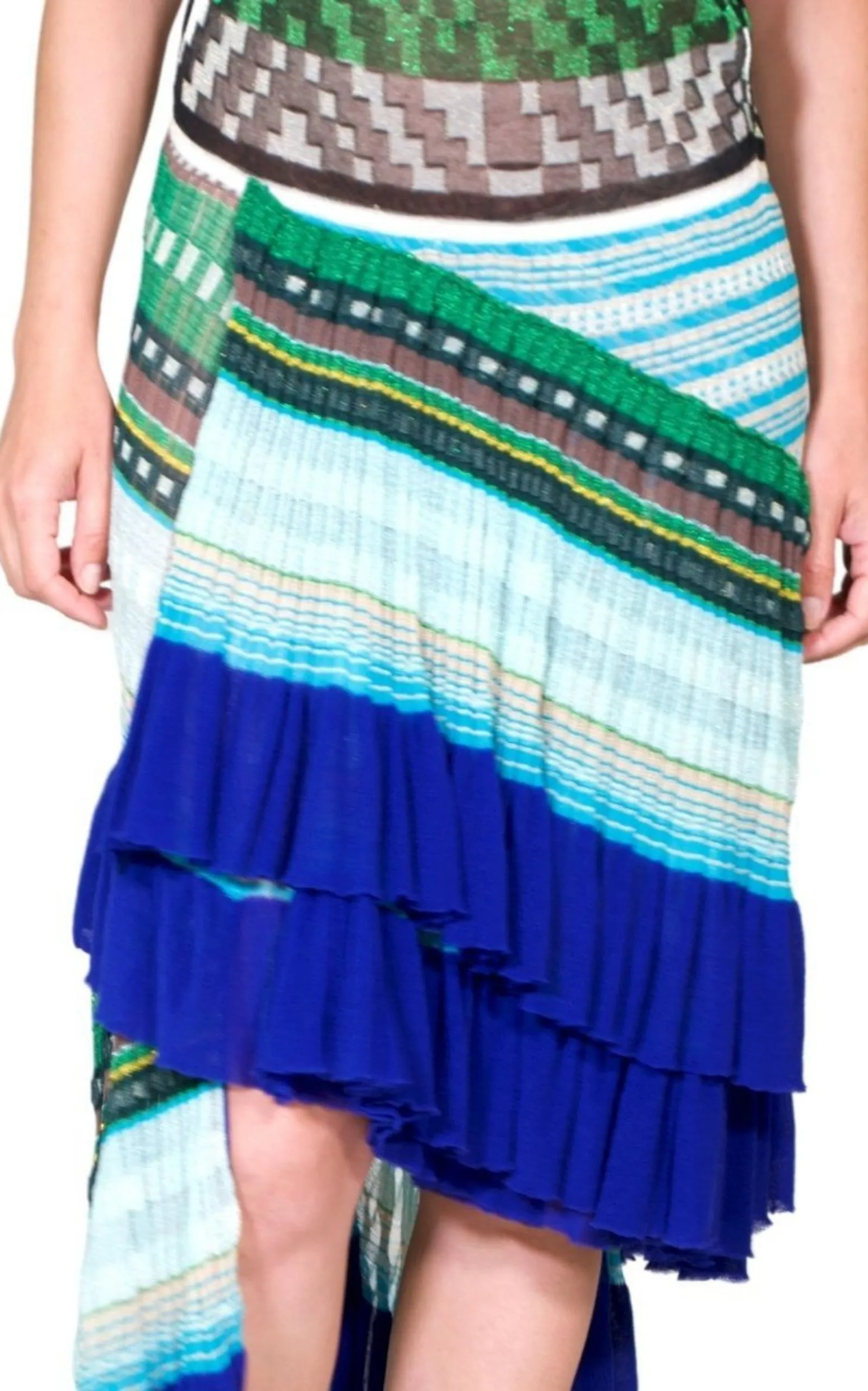 Roude Ruffled Crochet Knit Dress