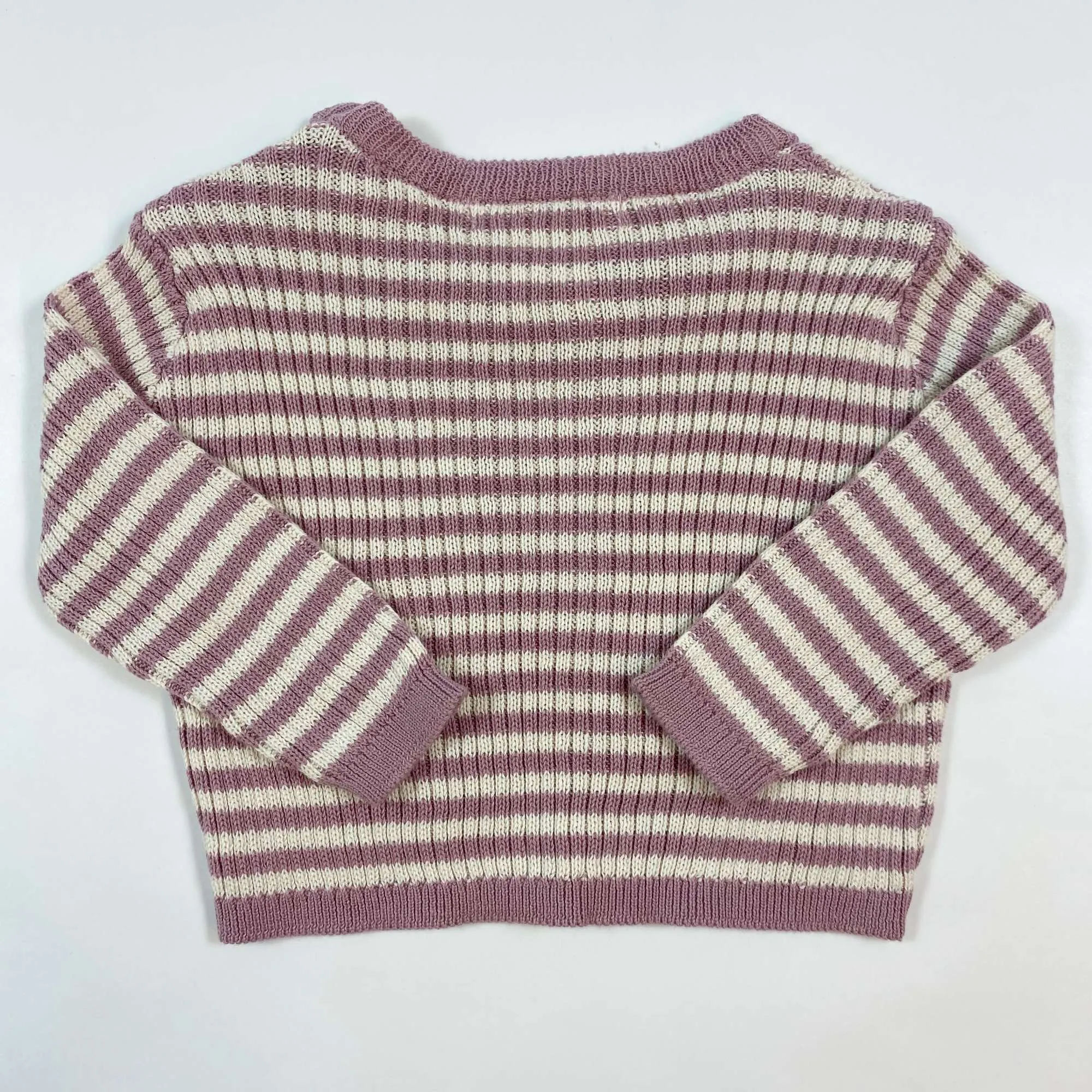 Serendipity Organics soft purple striped knit sweater 62/3M