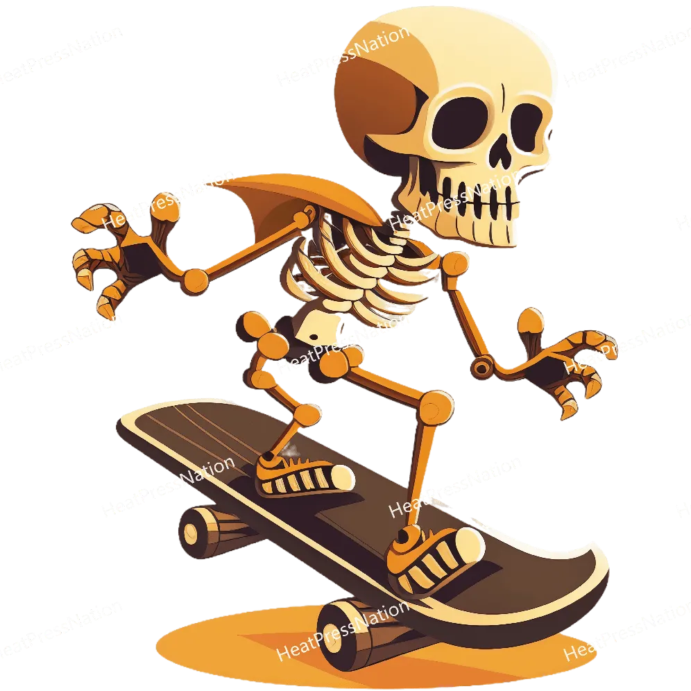 Skateboarding Skeleton Design