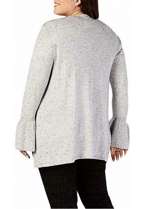 Style & Co. Womens Plus Asymmetric Open-Front Cardigan Sweater Plus Sizes