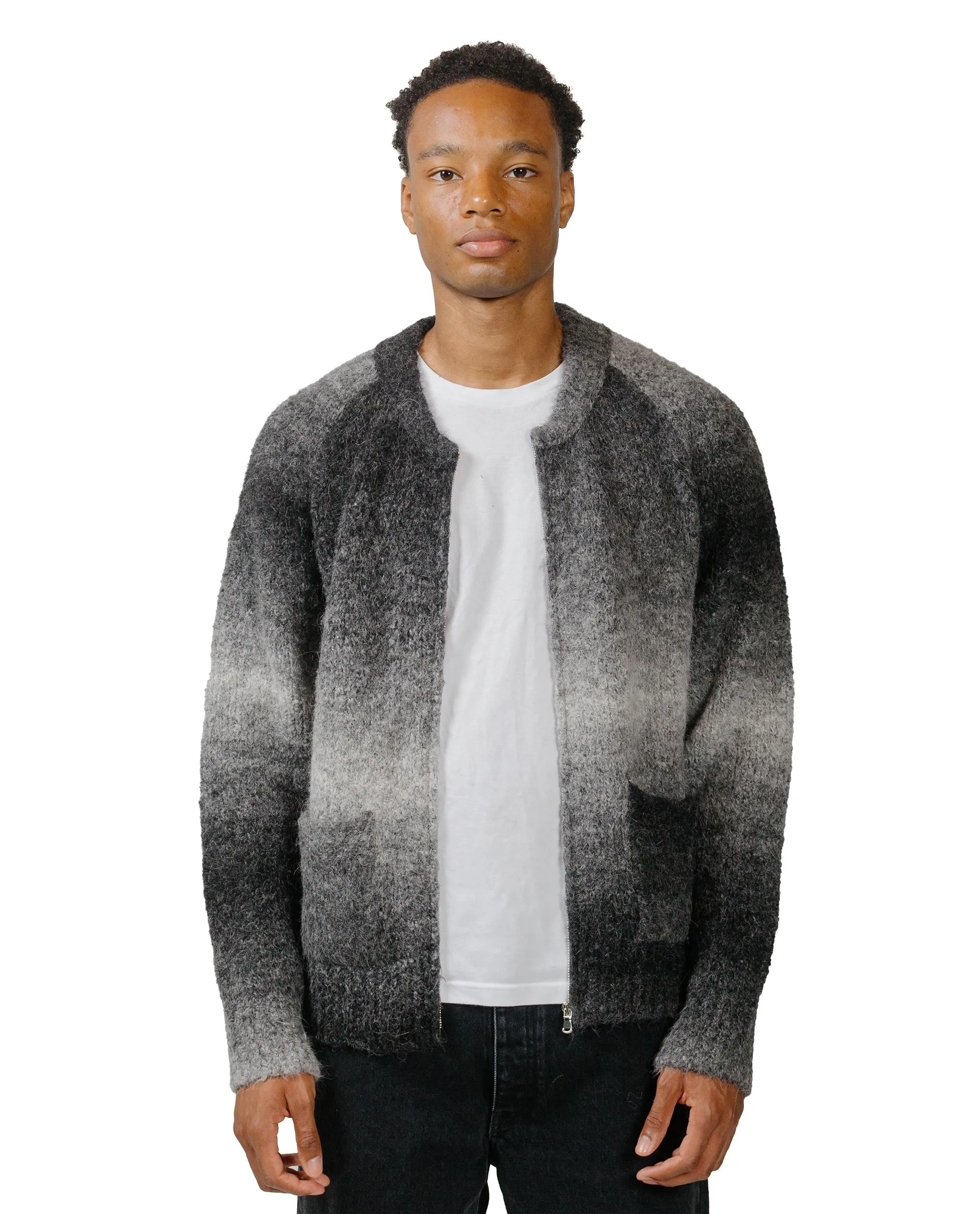 Sunflower Ombre Zip Cardigan Black