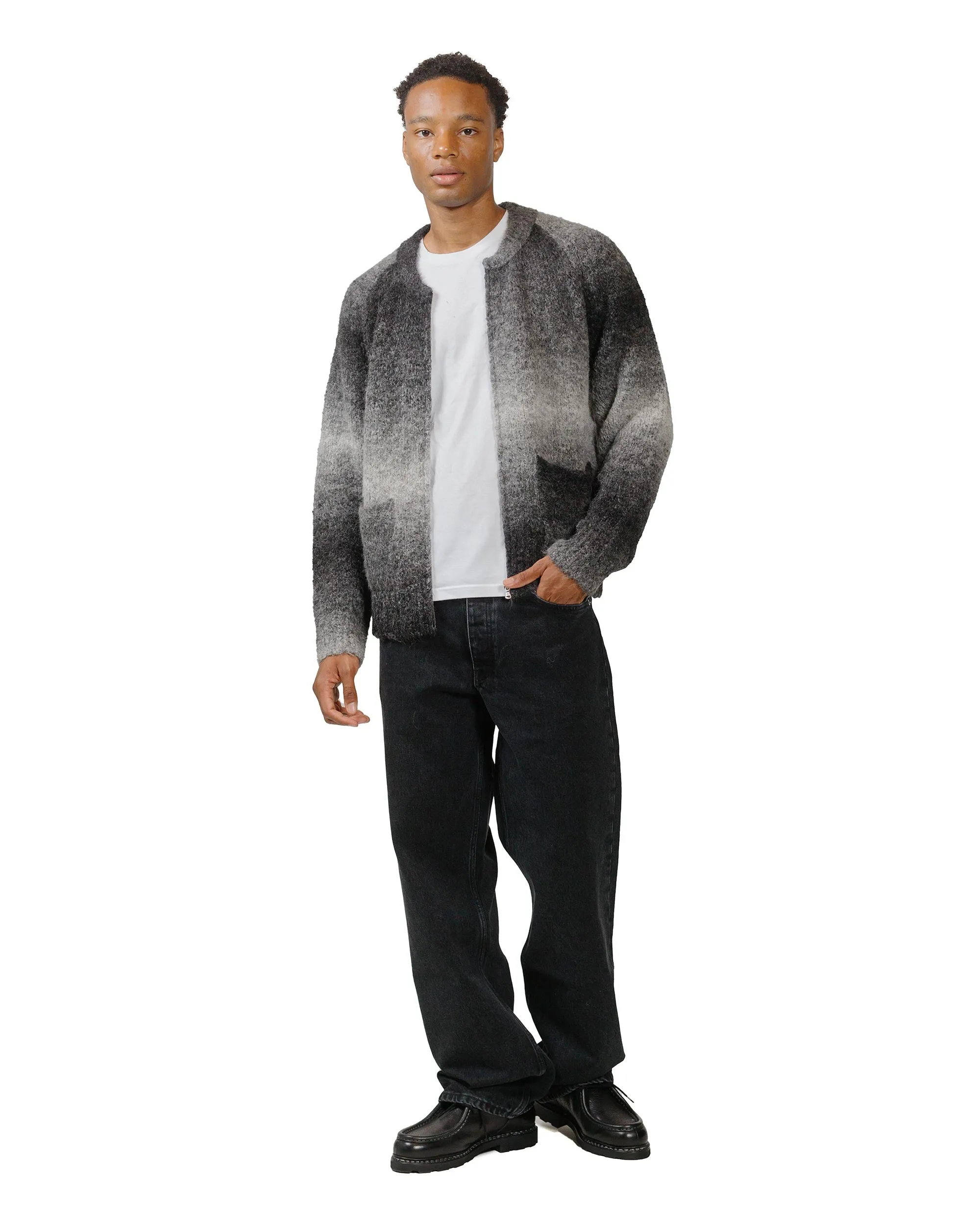 Sunflower Ombre Zip Cardigan Black