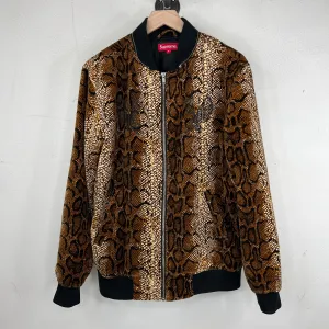 Supreme FW14 Snakeskin Velvet Bomber Jacket