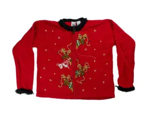 Tangled Deer-Small Christmas Sweater