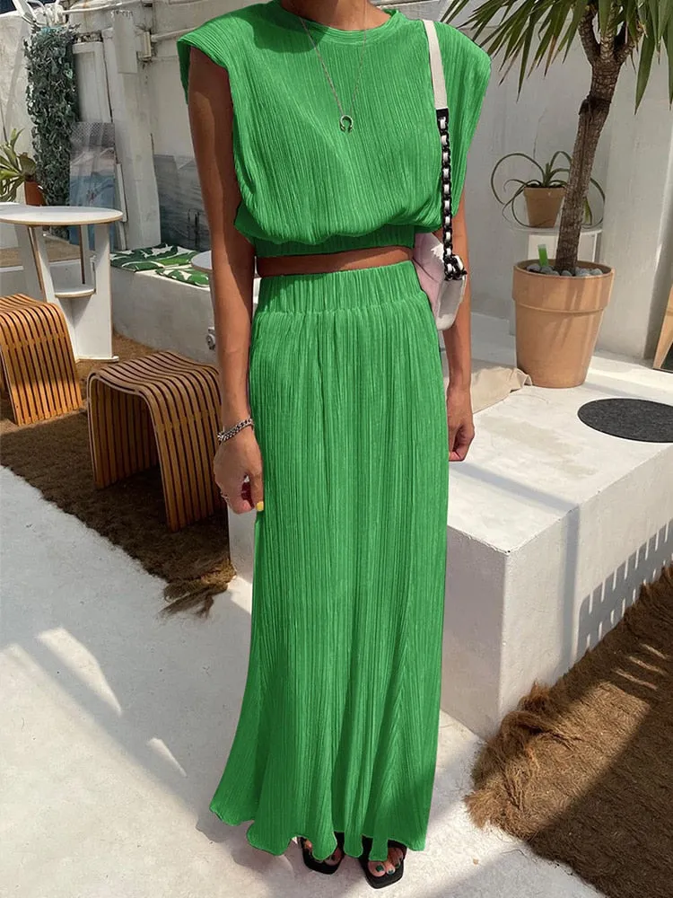 Tarn - Elegant Maxi Skirt Set Outfit