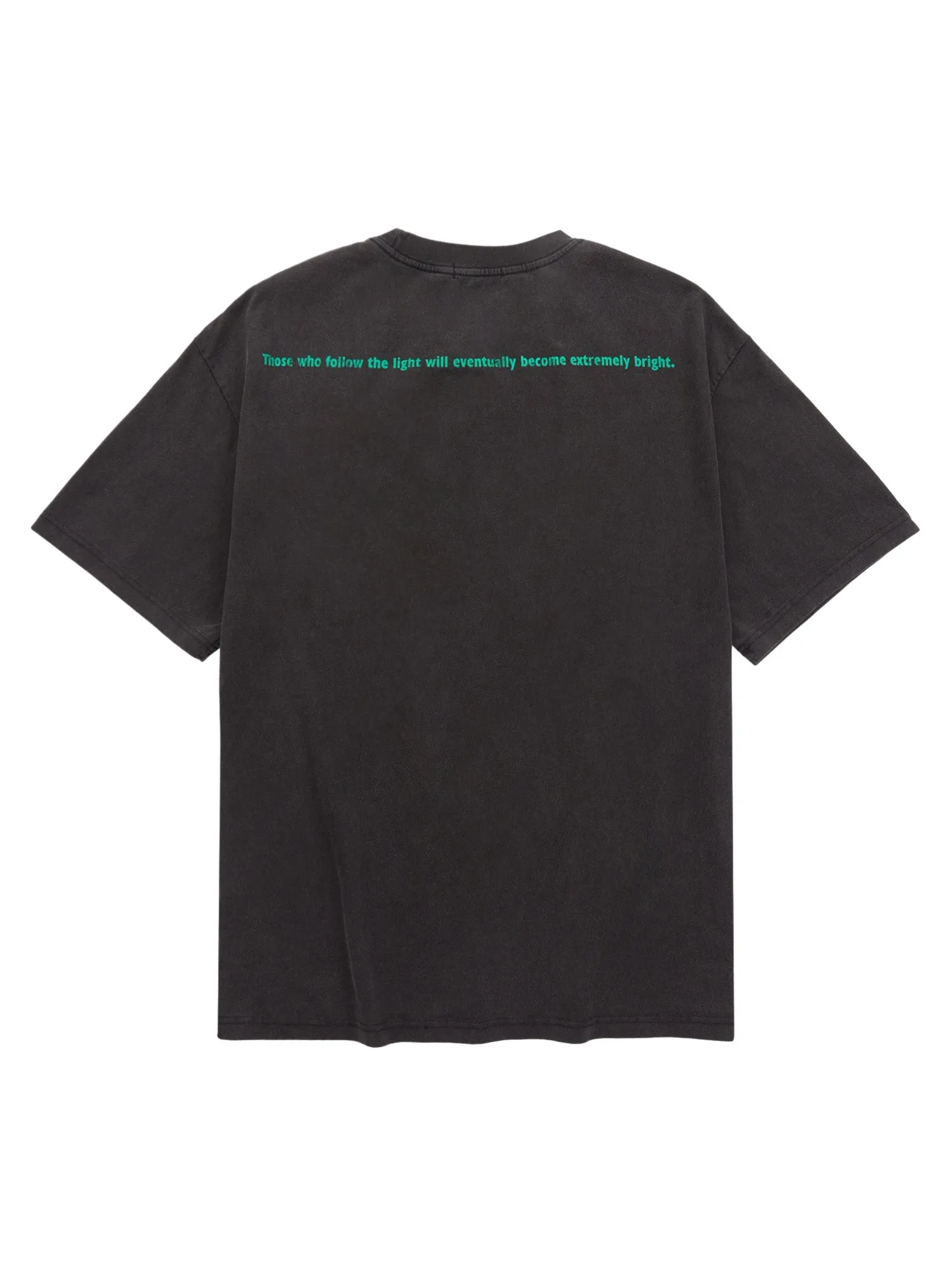 Thesupermade Mottled Letters Distressed Washed T-shirt