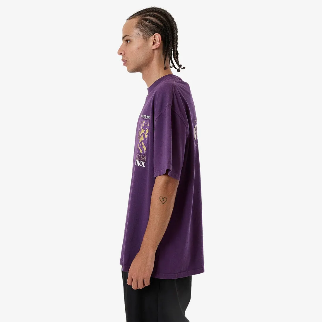THRILLS Losing Control Box Fit Oversize Tee - Purple Penant