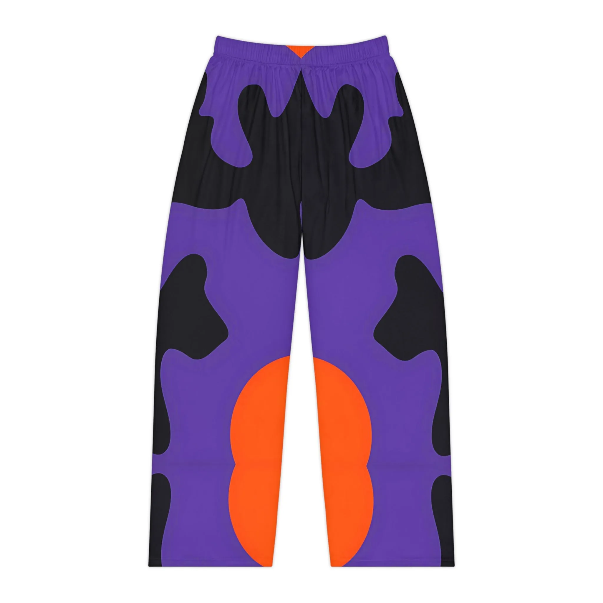 Trendy Women's Pajama Pants with Bold Purple and Black Design - Perfect for Cozy Nights