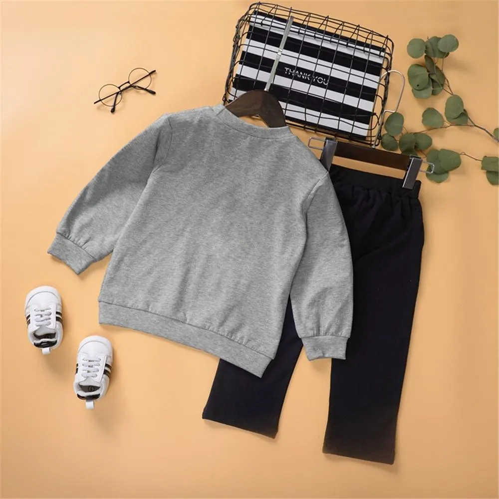 Unisex Bow Long Sleeve Top & Pants Wholesale Childrens Clothing