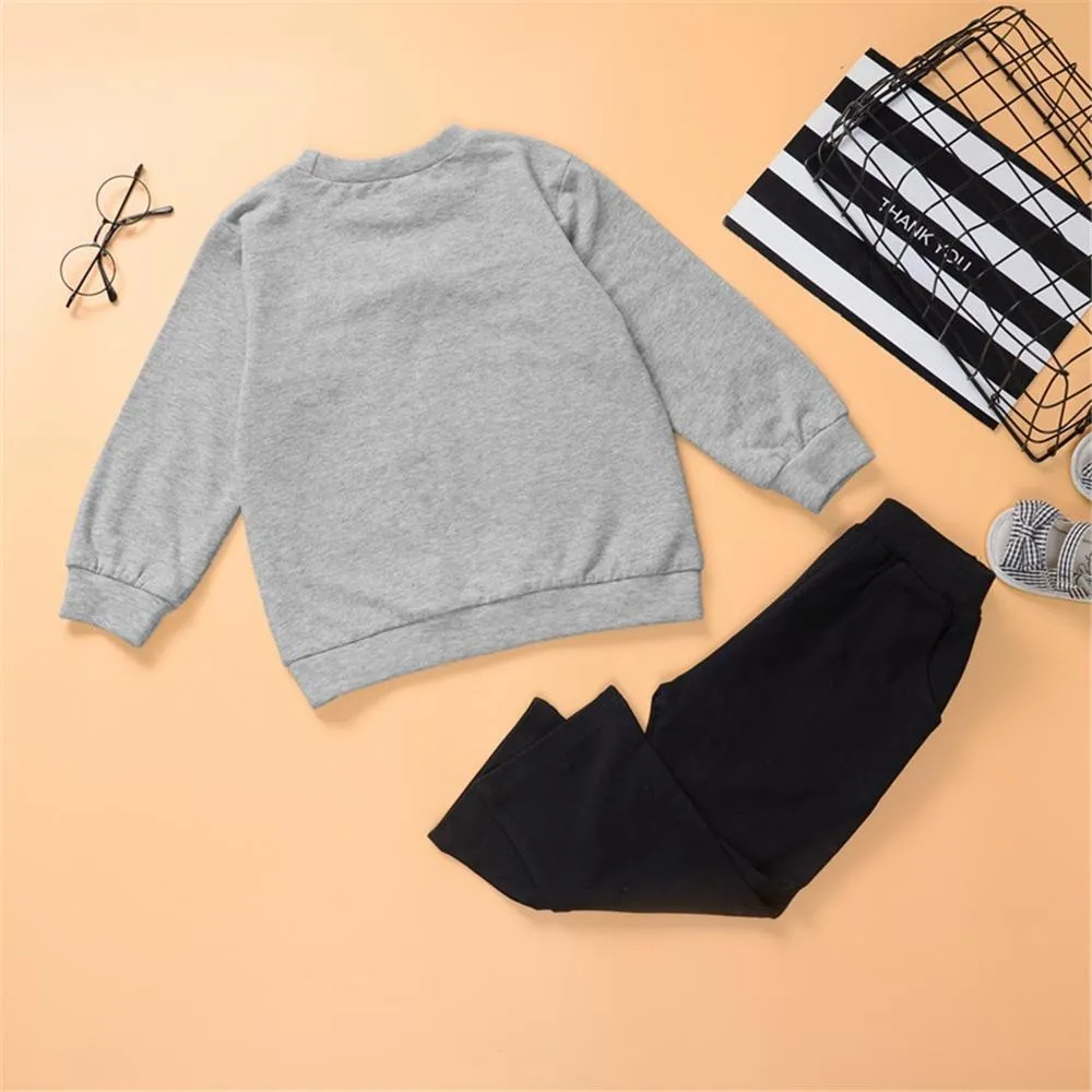 Unisex Bow Long Sleeve Top & Pants Wholesale Childrens Clothing