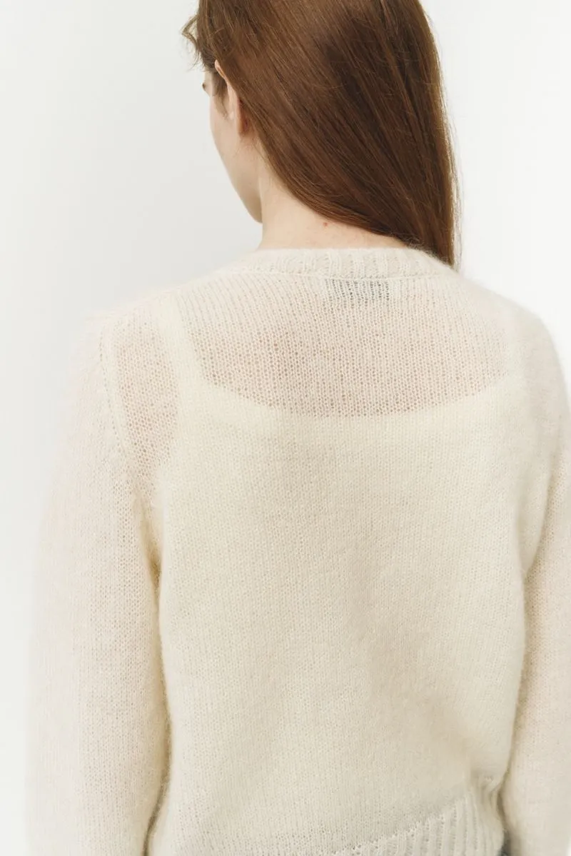 UNISEX CREWNECK KNIT CARDIGAN