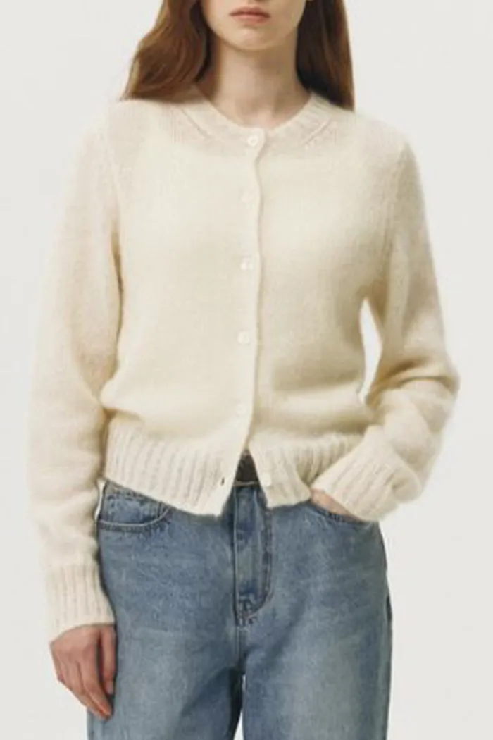 UNISEX CREWNECK KNIT CARDIGAN