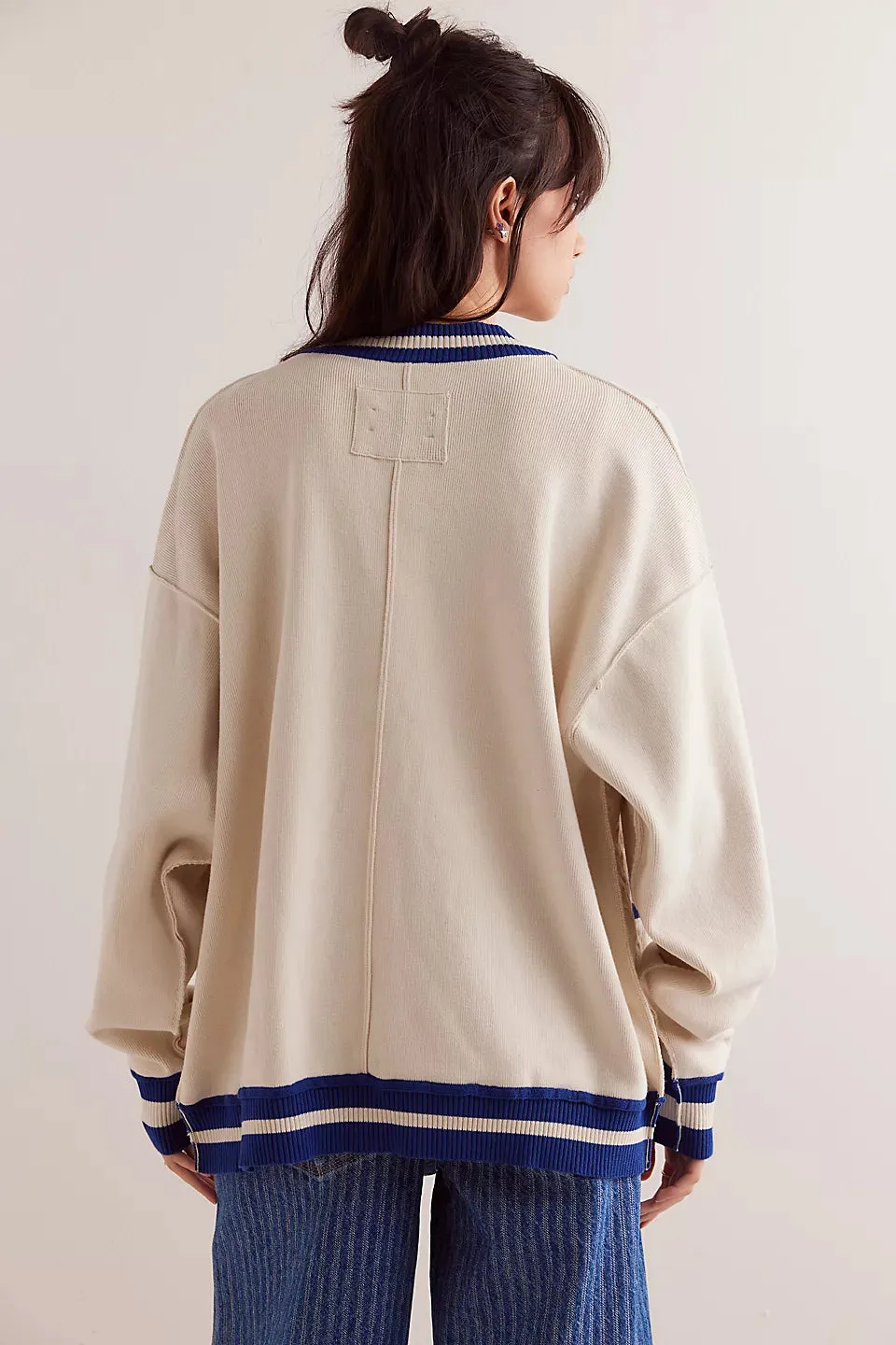 Varsity Cardi - Ecru