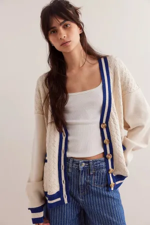 Varsity Cardi - Ecru