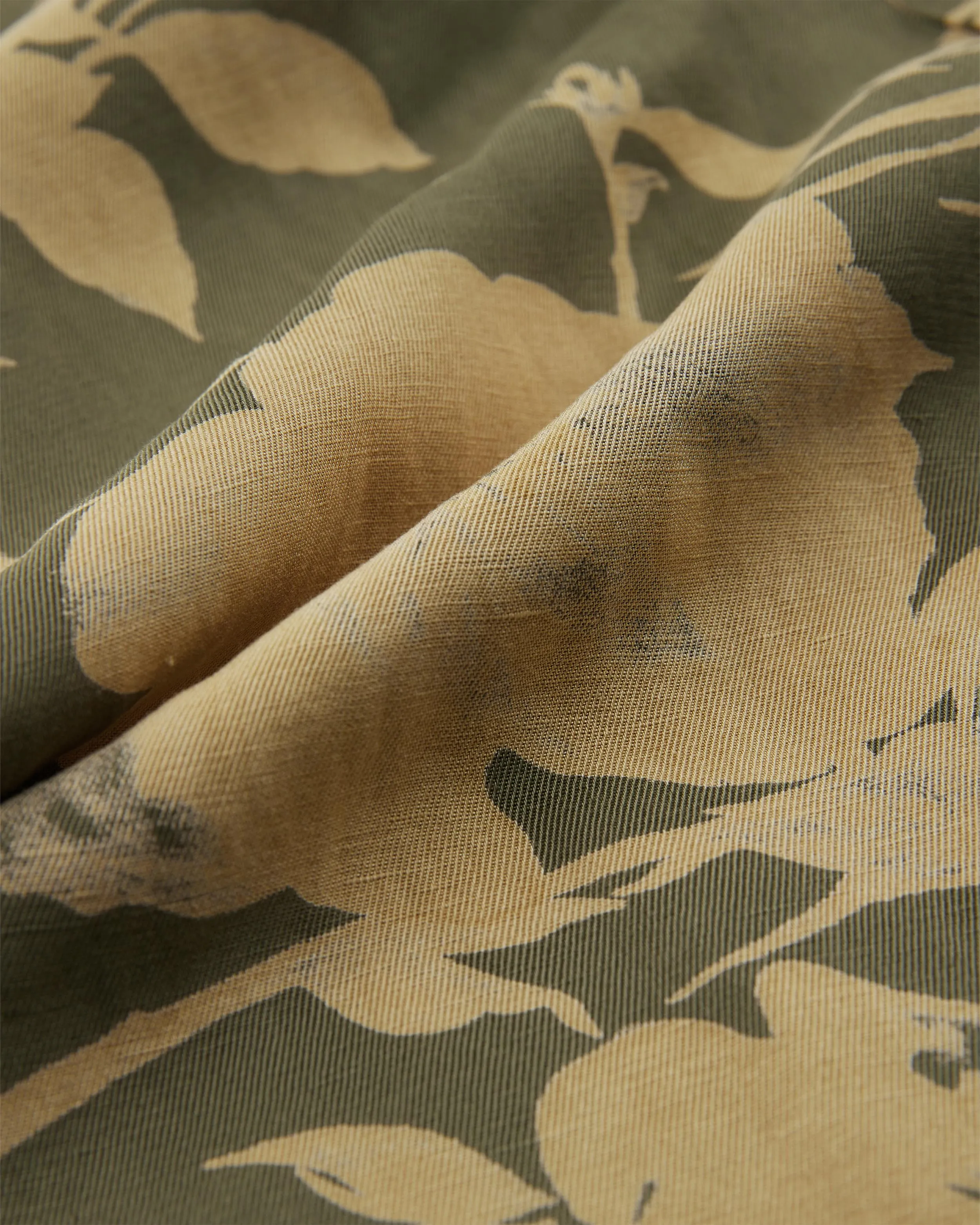Viscose and linen twill skirt