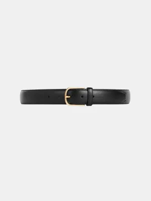 Wide Trouser Belt - Black