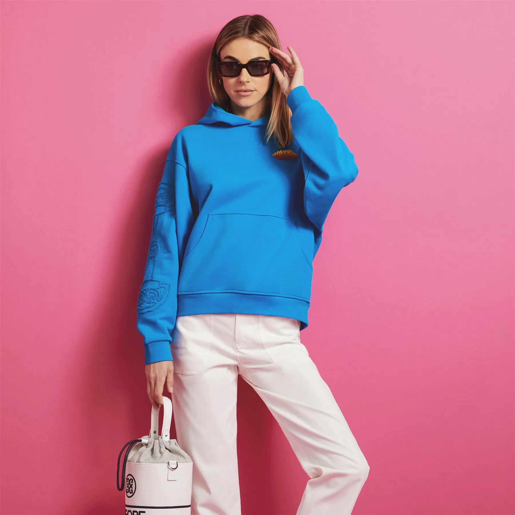 Womens Mother Golfer Oversized French Terry Hoodie Catalina - SS24