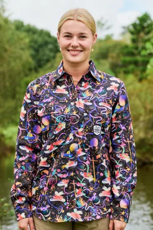 Womens Pork Patrol Full Button Work Shirt