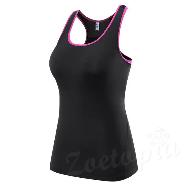Women's Sports Vest Professional Quick-Drying Fitness Tank Top Active Workout T-shirt