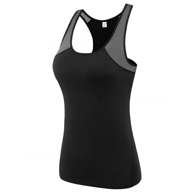 Women's Sports Vest Professional Quick-Drying Fitness Tank Top Active Workout T-shirt