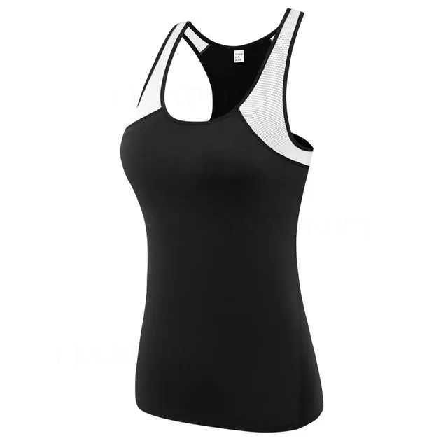 Women's Sports Vest Professional Quick-Drying Fitness Tank Top Active Workout T-shirt