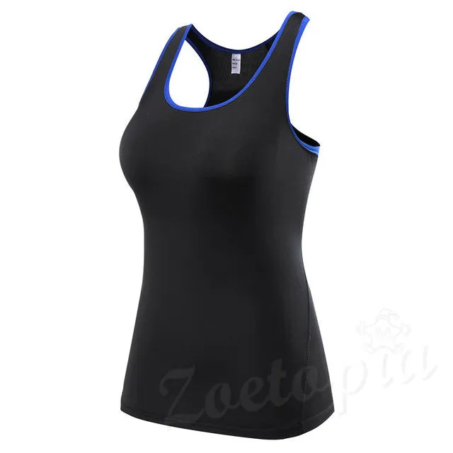 Women's Sports Vest Professional Quick-Drying Fitness Tank Top Active Workout T-shirt