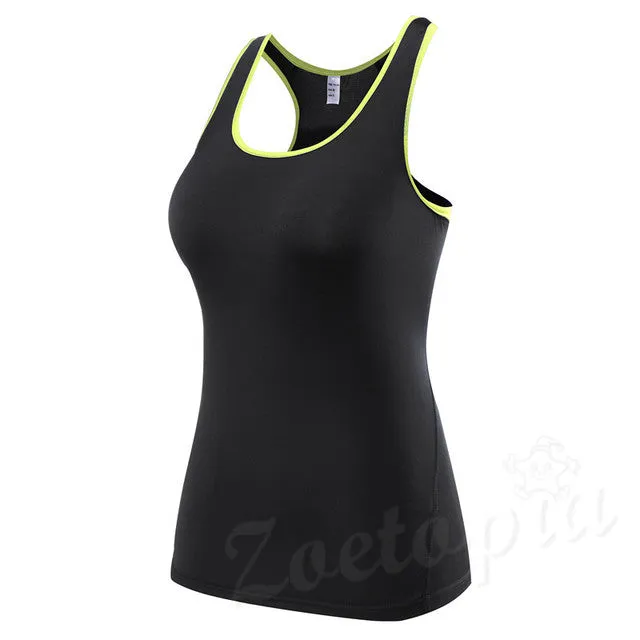 Women's Sports Vest Professional Quick-Drying Fitness Tank Top Active Workout T-shirt