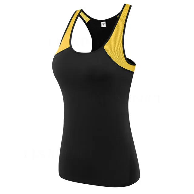 Women's Sports Vest Professional Quick-Drying Fitness Tank Top Active Workout T-shirt
