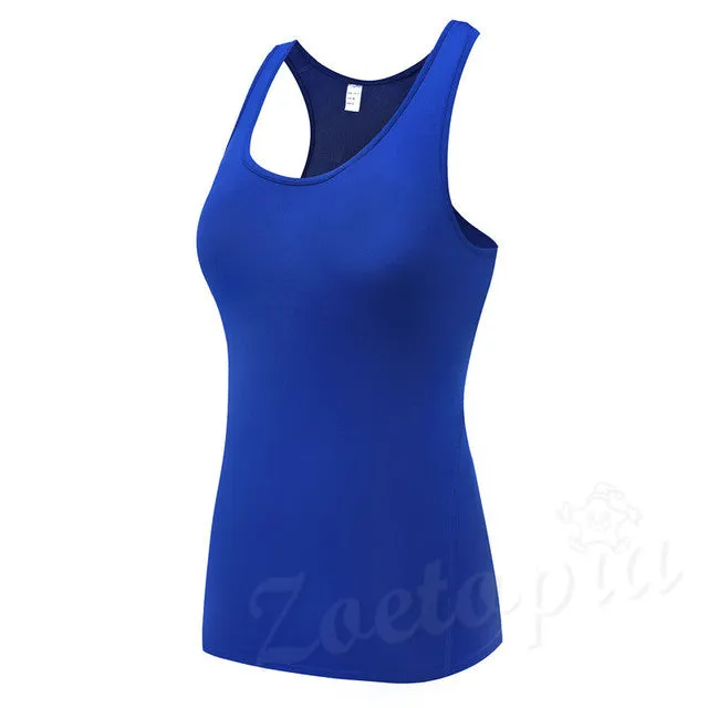 Women's Sports Vest Professional Quick-Drying Fitness Tank Top Active Workout T-shirt
