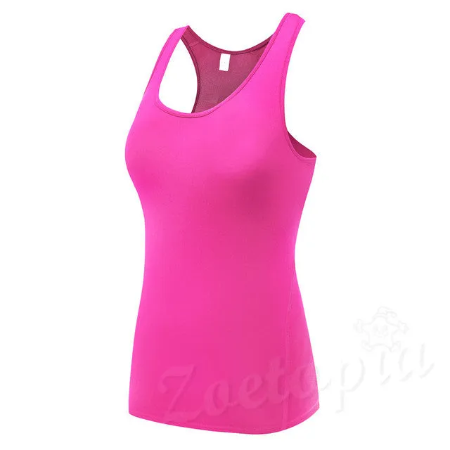 Women's Sports Vest Professional Quick-Drying Fitness Tank Top Active Workout T-shirt