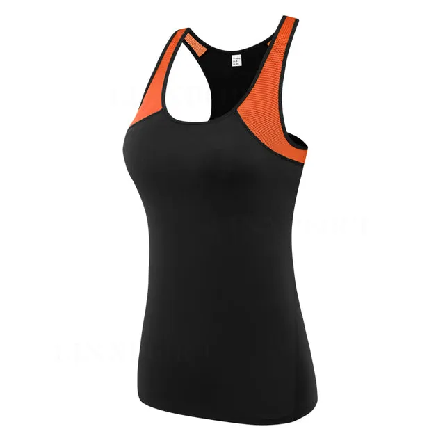 Women's Sports Vest Professional Quick-Drying Fitness Tank Top Active Workout T-shirt