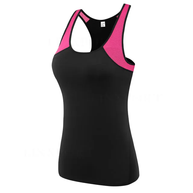 Women's Sports Vest Professional Quick-Drying Fitness Tank Top Active Workout T-shirt