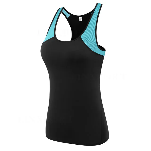 Women's Sports Vest Professional Quick-Drying Fitness Tank Top Active Workout T-shirt