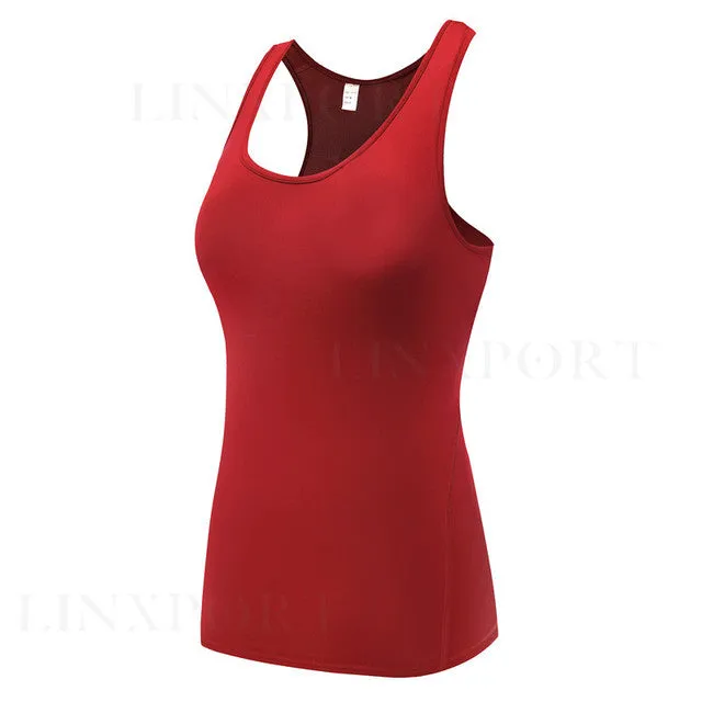 Women's Sports Vest Professional Quick-Drying Fitness Tank Top Active Workout T-shirt