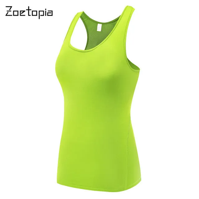 Women's Sports Vest Professional Quick-Drying Fitness Tank Top Active Workout T-shirt